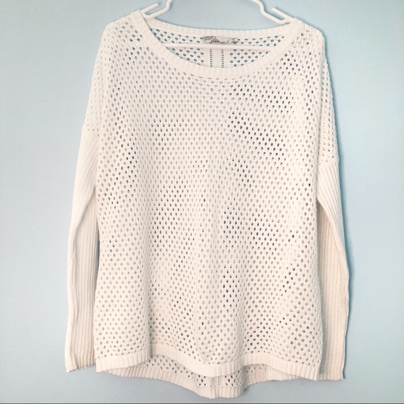 White fishnet sweater Clearance